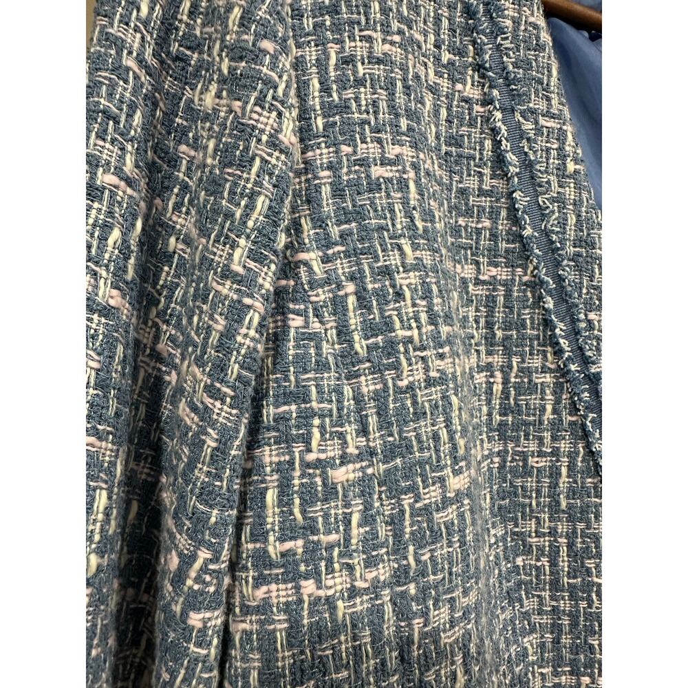 Talbots Blue Tweed Button-Front Blazer - Picture 4 of 10